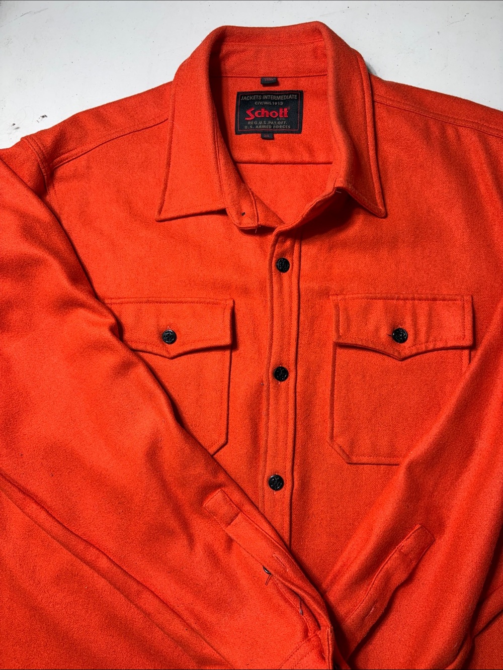 Schott Bros. Orange CPO Shirt